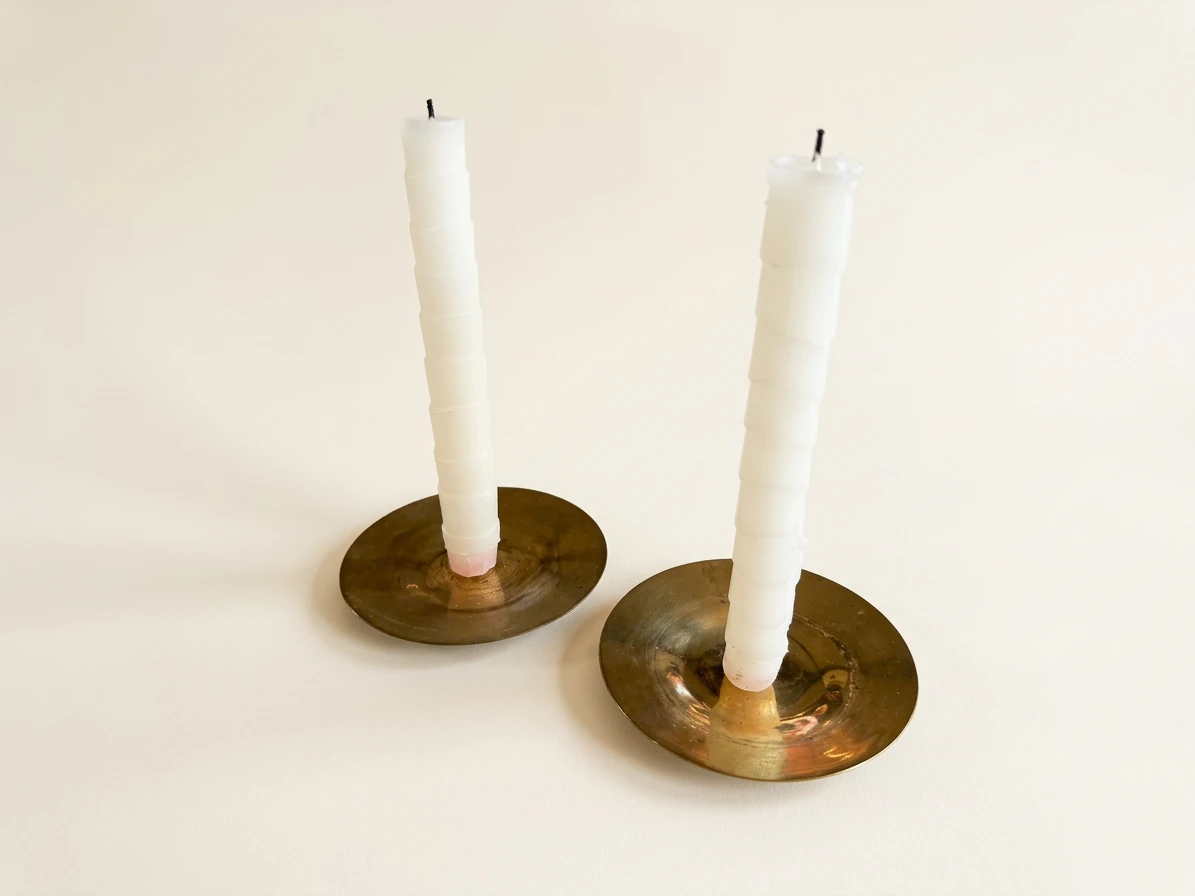 Vintage Brass Candle Holders photo 2