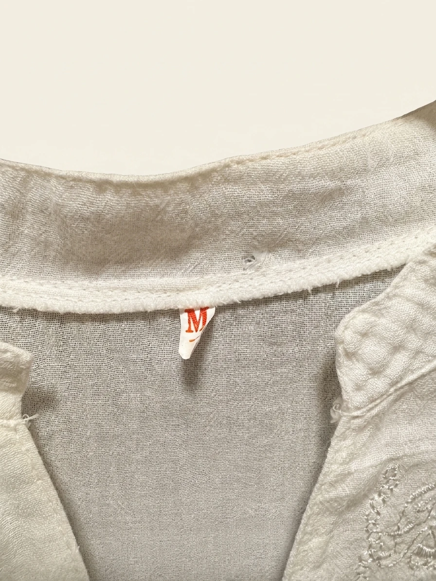White Embroidered Linen Tunic photo 4