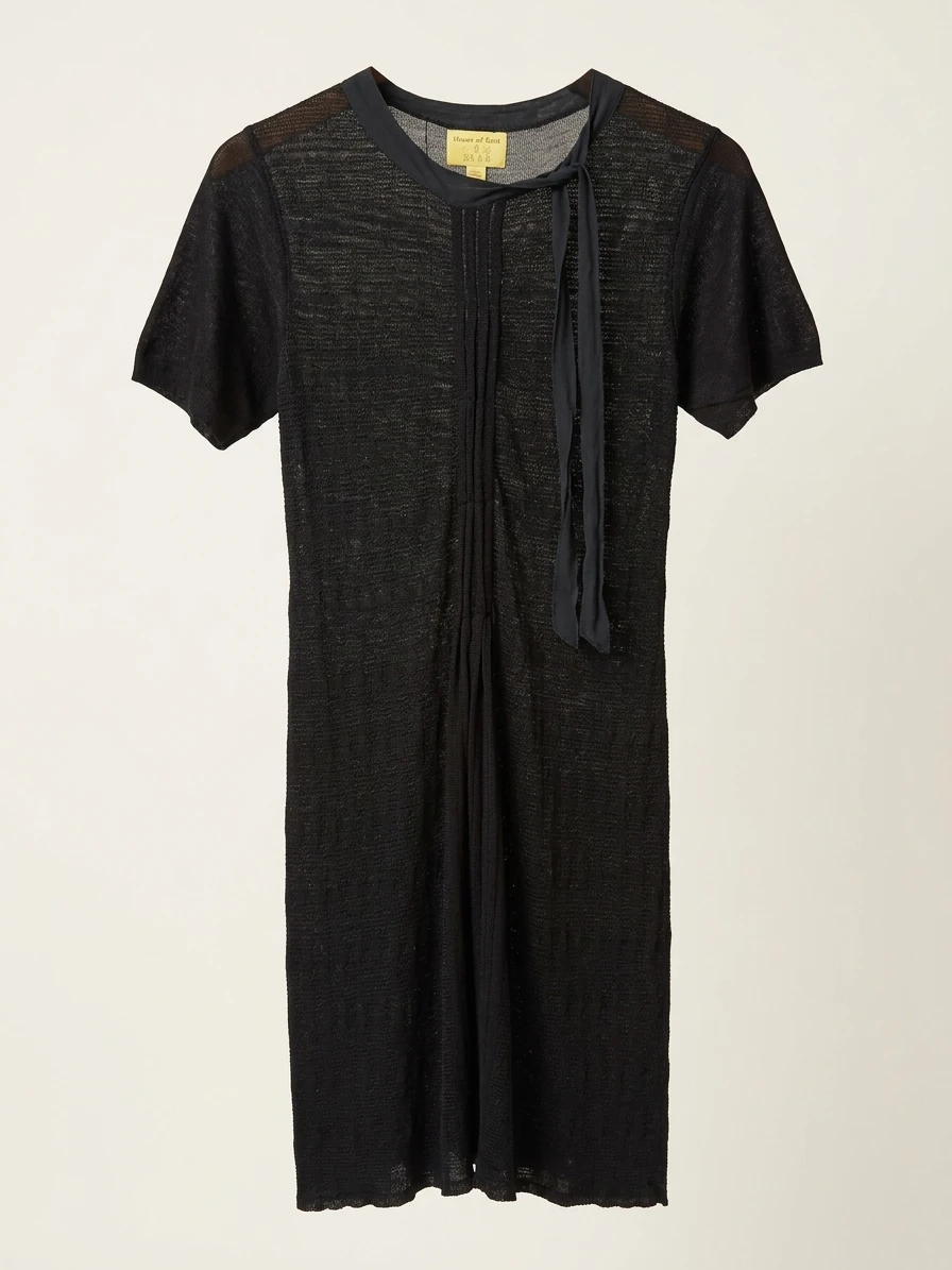 Vintage Mini Dress With Tie Detail