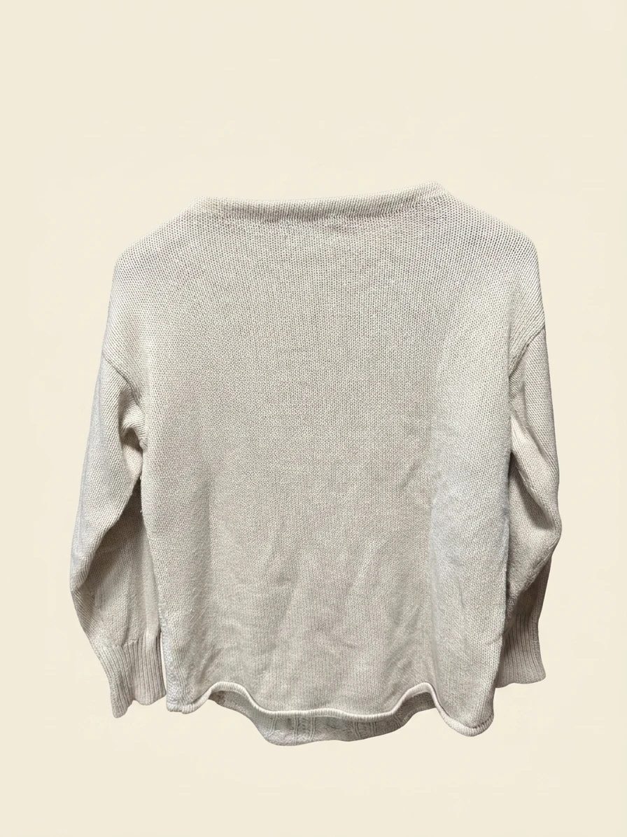 Chaps Cream Cable Knit Sweater photo 2
