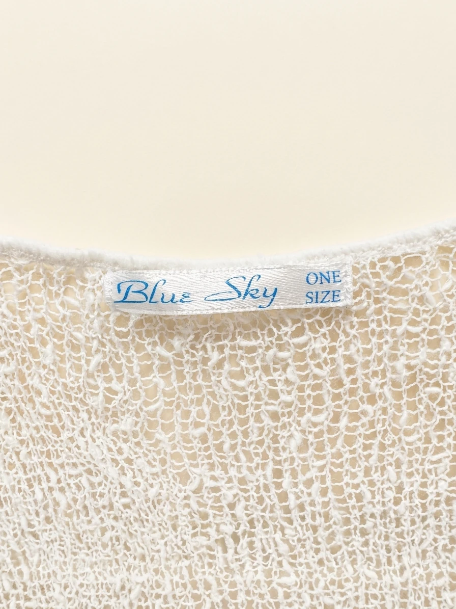 White Sheer Tie-Front Cardigan photo 4