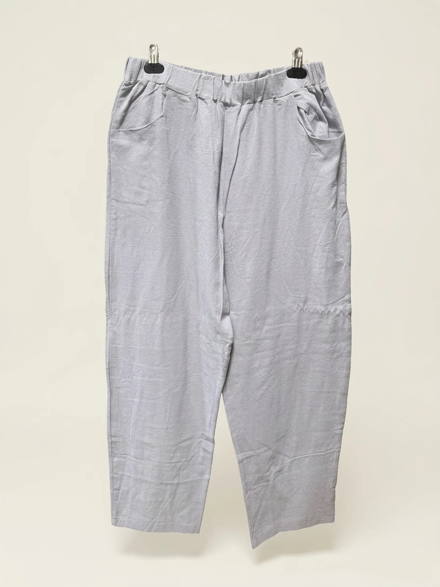 Light Lilac Cotton Blend Trousers
