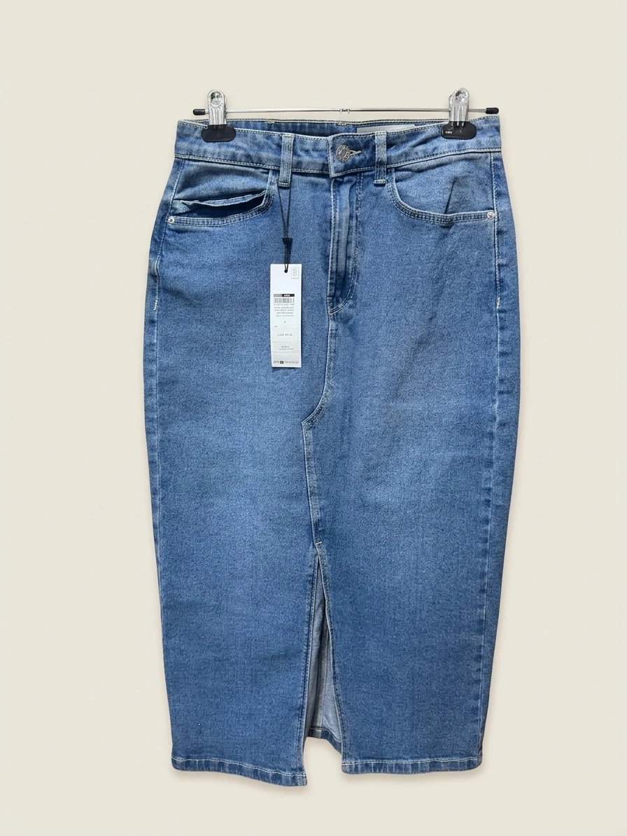 Noisy May Denim Midi Skirt