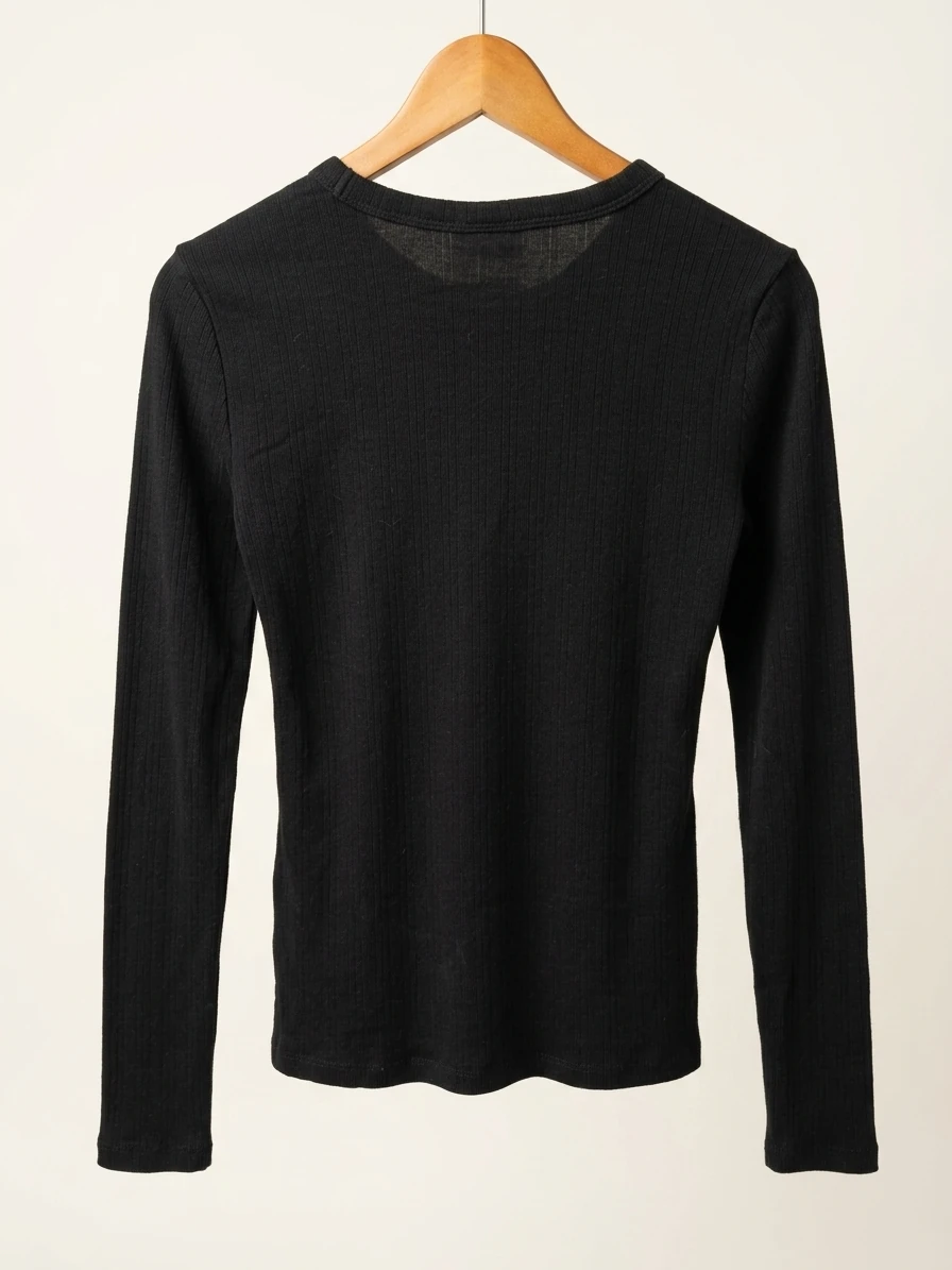 Ribbed Grey Gap Long Sleeve photo 2