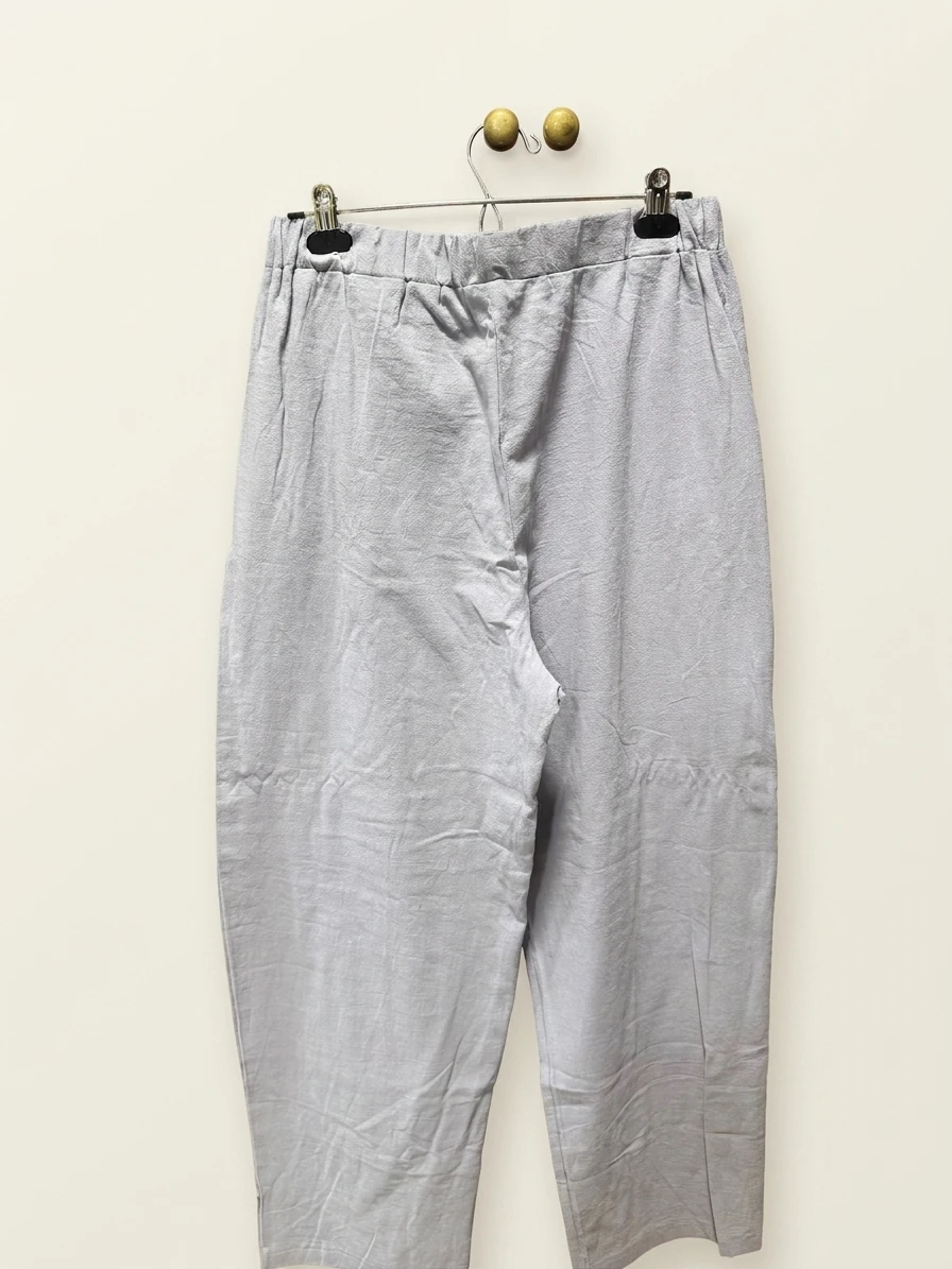 Light Lilac Cotton Blend Trousers photo 2