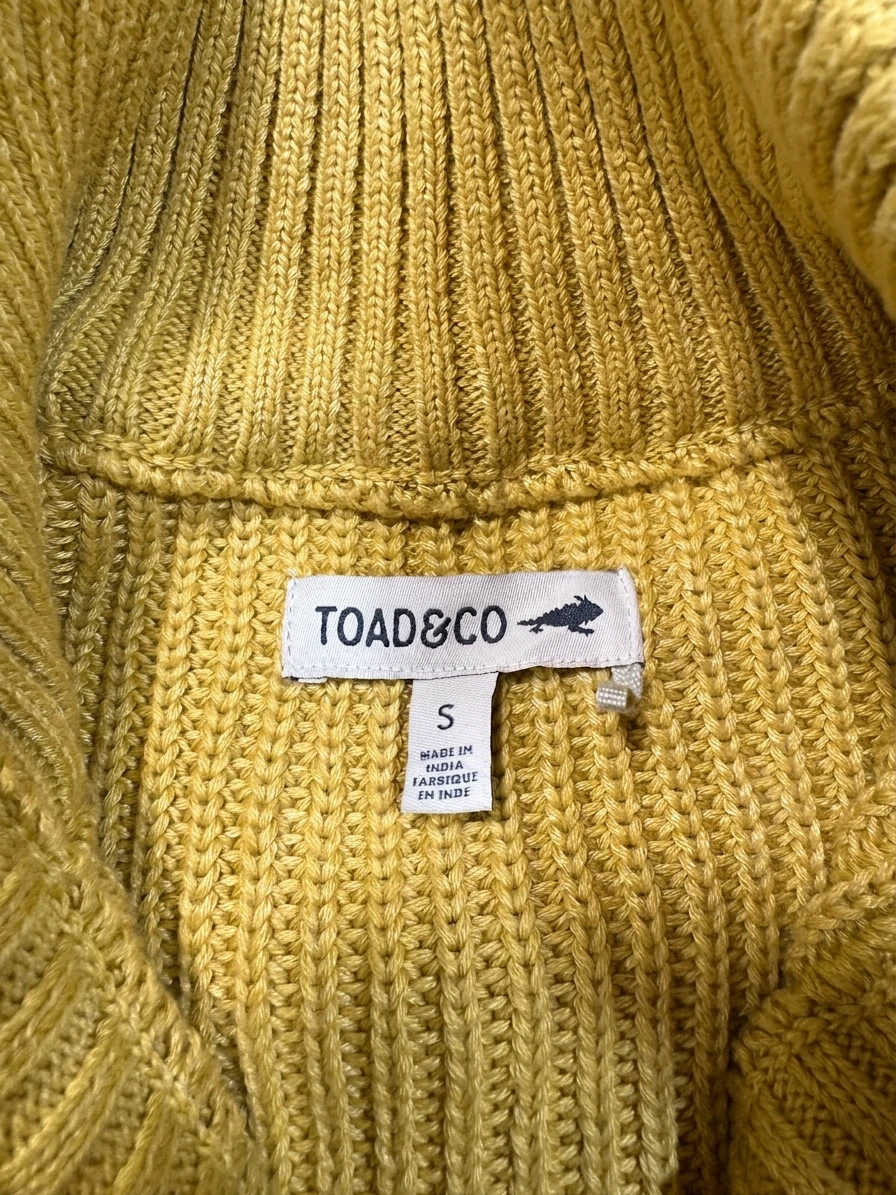 Toad&Co Mustard Ribbed Knit Sweater photo 3