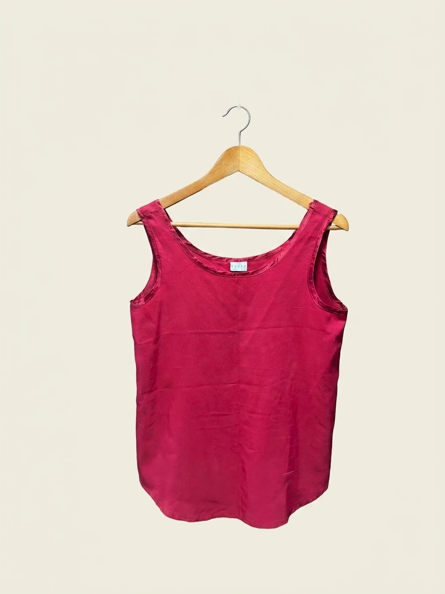 Vintage Satin Basic Tank Top