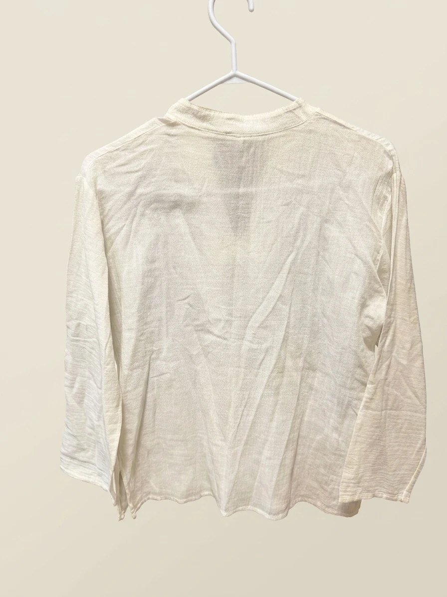 White Embroidered Linen Tunic photo 3