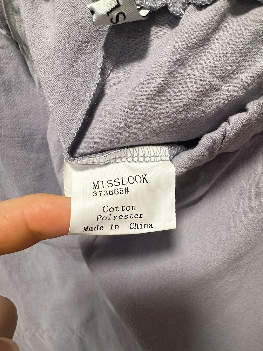 Light Lilac Cotton Blend Trousers photo 3