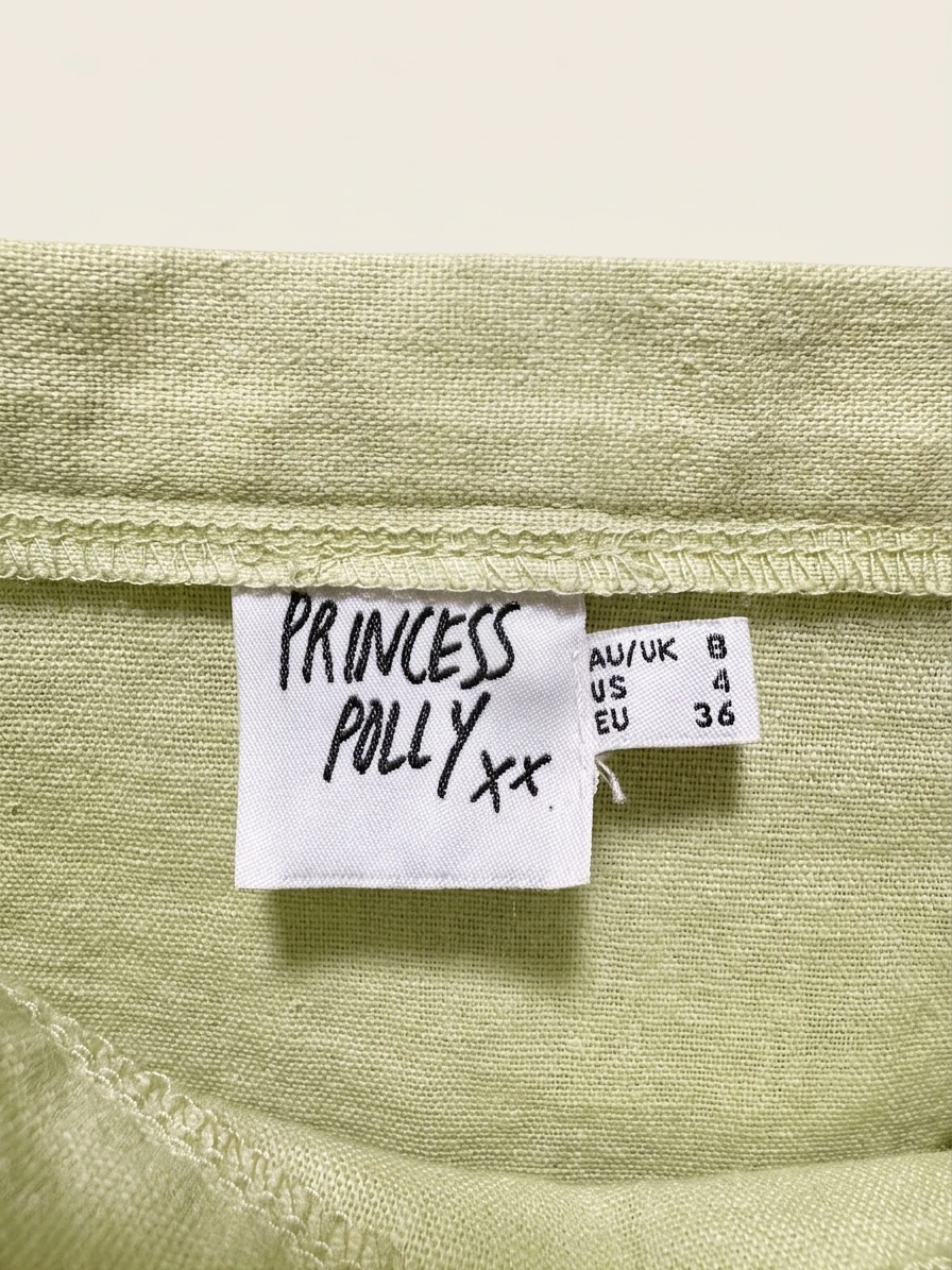 Side Button Linen Mini Skirt photo 3