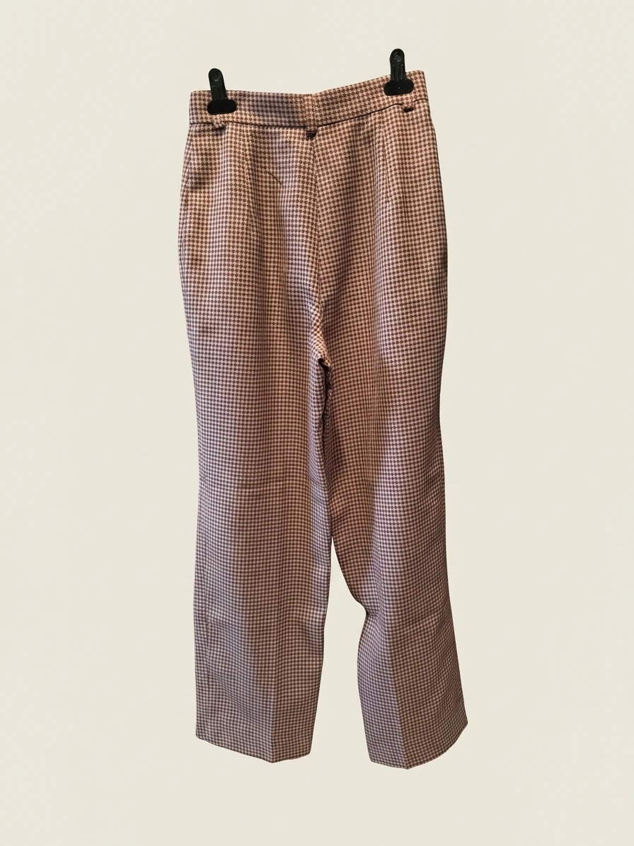 Vintage High-Waisted Herringbone Trousers photo 3