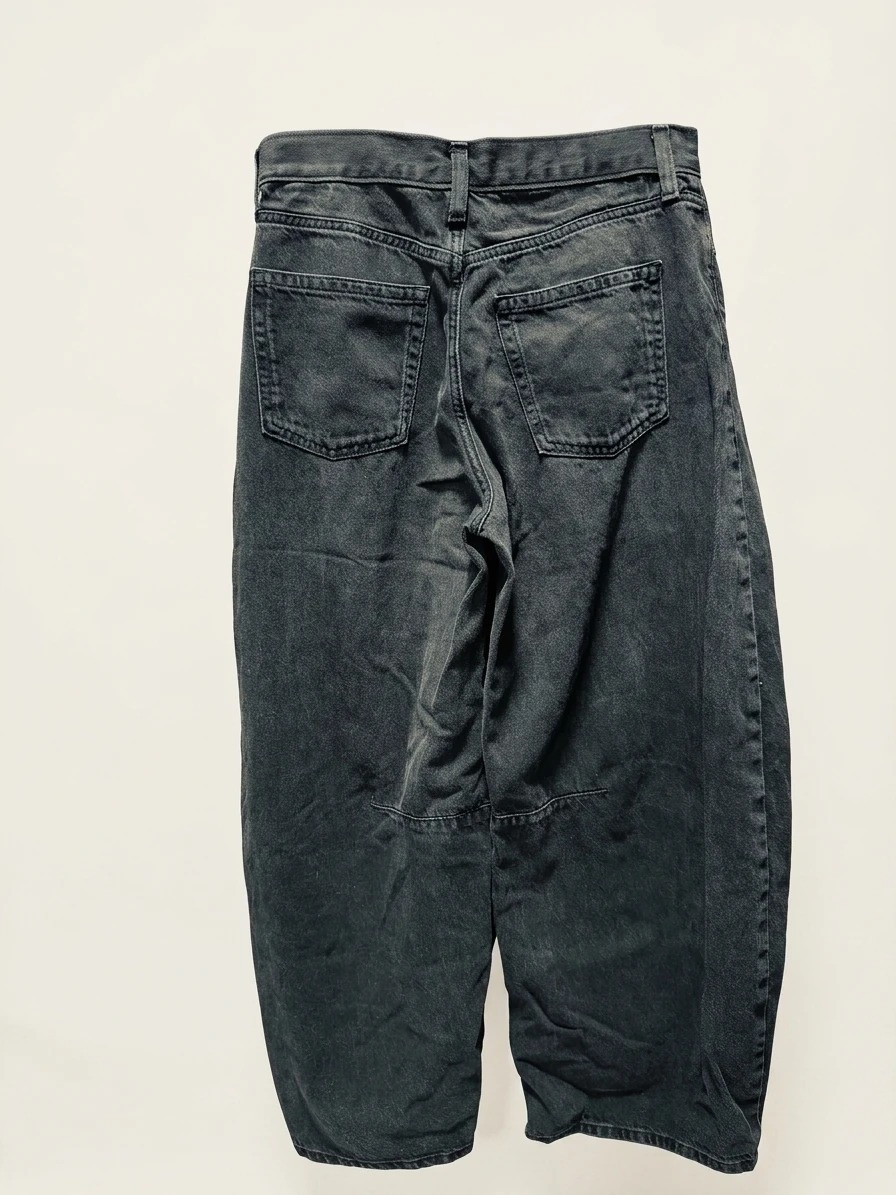 Black Balloon Leg Denim Jeans photo 2
