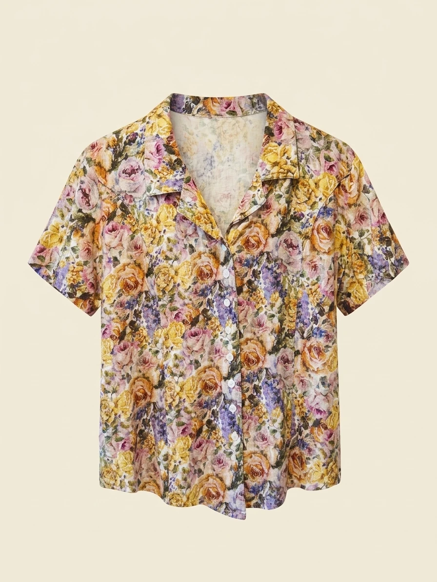 Floral Button Up