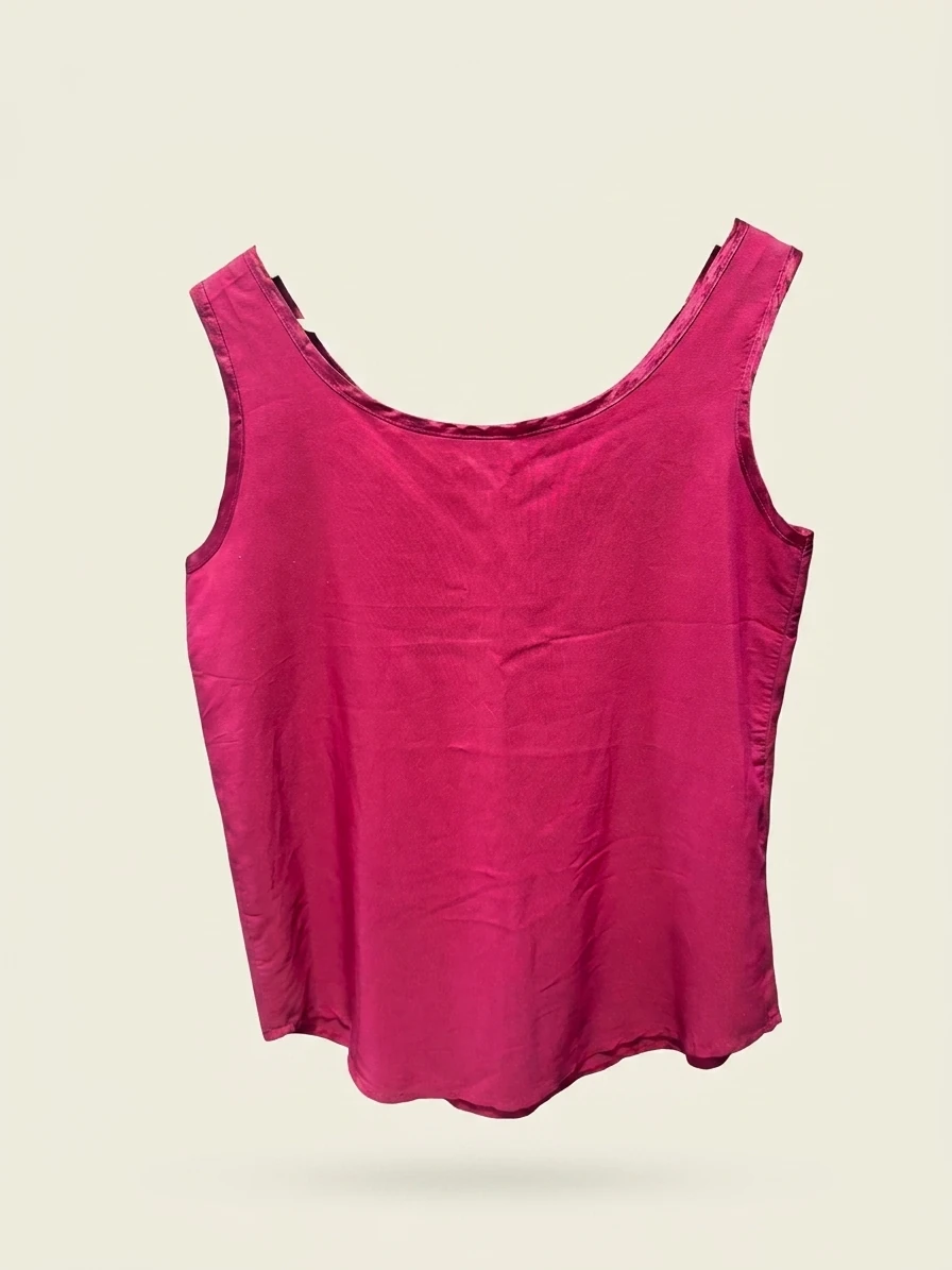 Vintage Satin Basic Tank Top photo 2