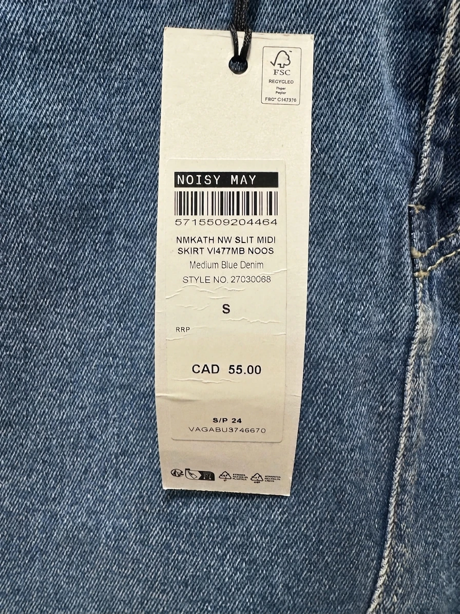 Noisy May Denim Midi Skirt photo 4