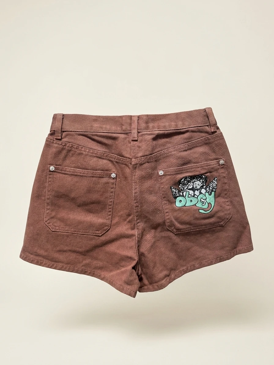 Obey Brown Denim Shorts photo 2